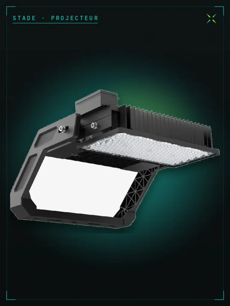 FluxoSport M22 — projecteur LED de stade premium, lentilles interchangeables